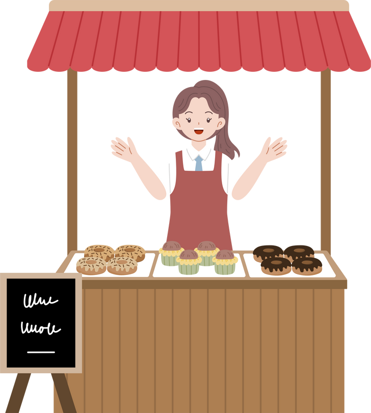 food stall clipart