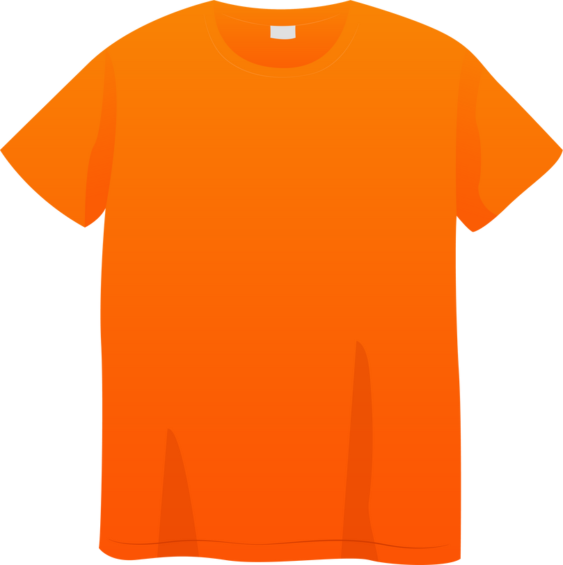 Orange Plain T-shirt Front Mockup Design