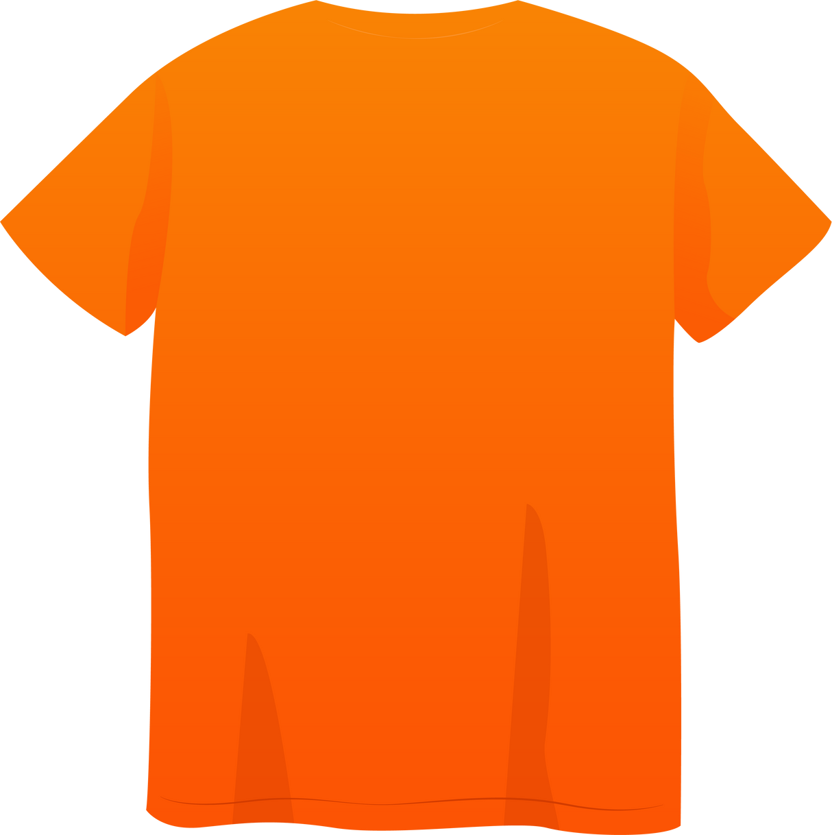Orange Plain T-shirt Back Mockup Design