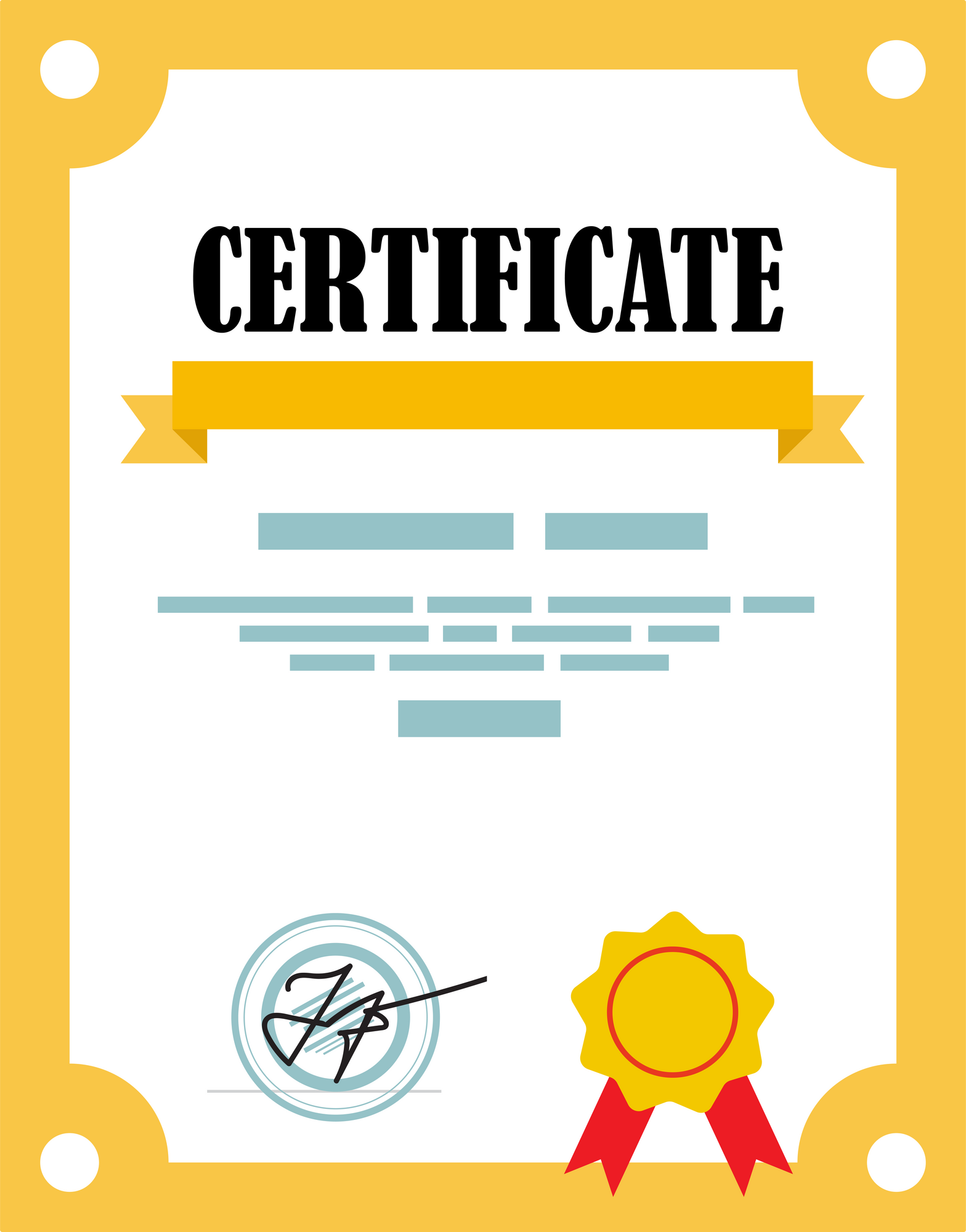 Certificate with Ribbon